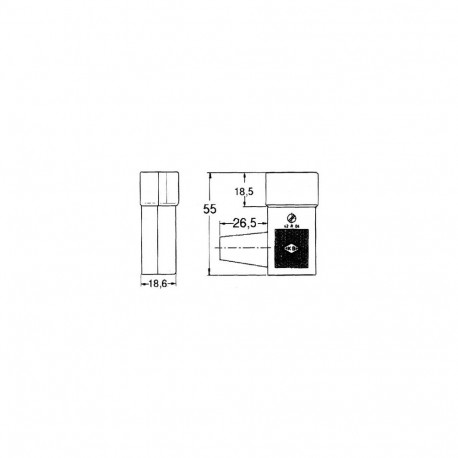 Power connector 230V/M angled 90  IEC C14