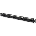 DIGITUS Patch panel,CAT5E,19",24xUTP RJ45,black