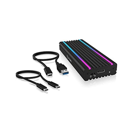 ICY BOX IB-1824ML-C31, drive housing (black, RGB lighting)