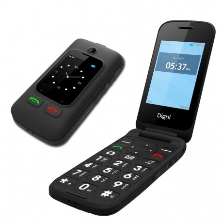 eSTAR Digni Flip Clamshell Phone 2.4''+1.77" Black