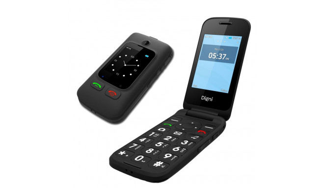 eSTAR Digni Flip Clamshell Phone 2.4''+1.77" Black