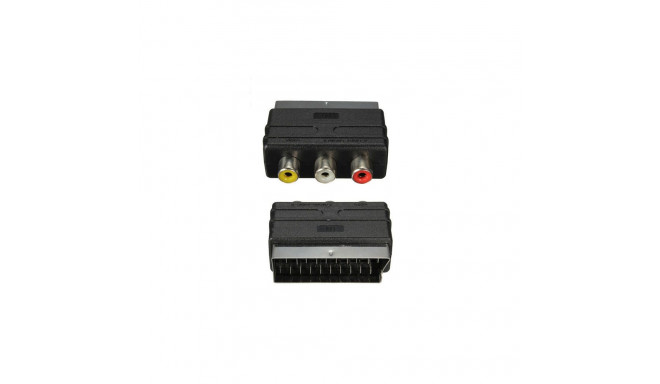 Adapteris 3RCA-SCART su jungikliu Black
