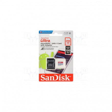 SanDisk Ultra MicroSDXC 256GB + SD Adap 150MB/s A1 Black