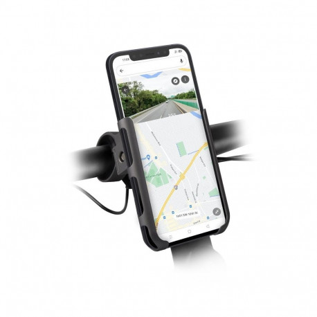 E-Go Holder Metal Anti-vibr, 360° Rot for Electric Scooter/Motorbike up to 6.7" By SBS Black