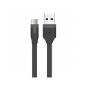 USB to Type-C Flat Cable 3A 2m By Muvit Black