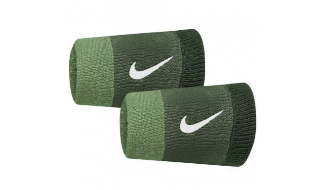 Frotki na nadgarstek Nike szerokie Swoosh 2 szt. zielone N0001586314OS