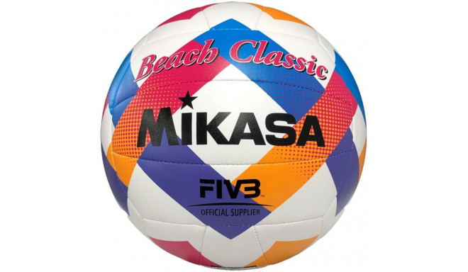 Piłka siatkowa plażowa Mikasa Beach Classic biało-niebiesko-różowa BV543C-VXA-O 5