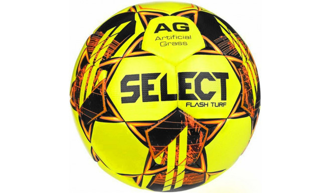 Piłka nożna Select Flash Turf v23 żółto-pomarańczowa 17856 4