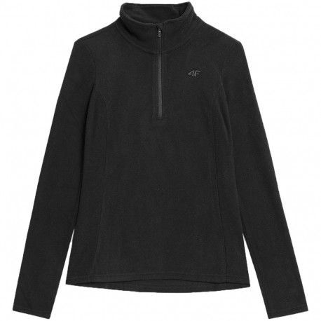 4F naiste fliispluus F031 4FAW23UFLEF031 20S L, süsimust