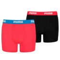 Bokserki dla dzieci Puma Basic Boxer 2P czerwone, czarne 935454 04 128cm