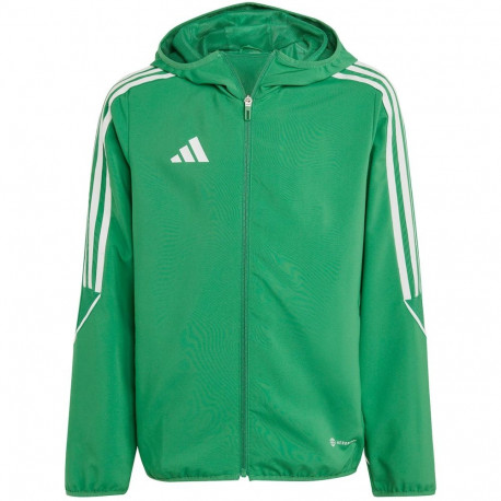Kurtka dla dzieci adidas Tiro 23 League Windbreaker zielona IA1625 116cm