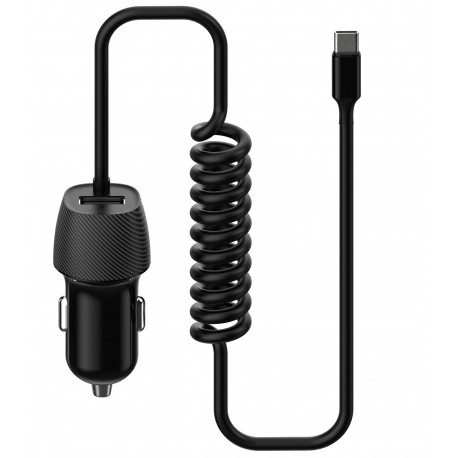 Platinet autolaadija 3,4A USB-A + USB-C (45483) (avatud pakend)