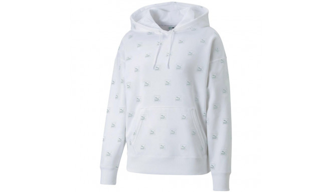 Bluza damska Puma Brand Love AOP Hoodie FL biała 535706 02 L