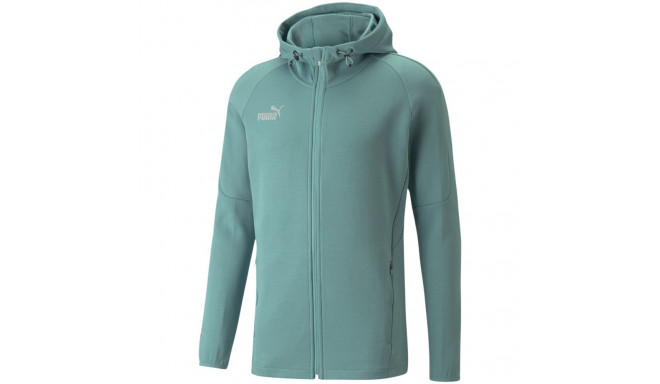 Bluza męska Puma teamFINAL Casuals Hooded Jkt zielona 657383 34 XL