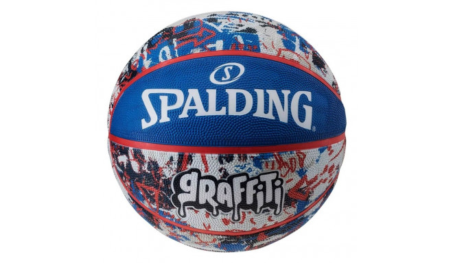 Piłka koszykowa Spalding Graffiti niebiesko-czerwona 84377Z 7