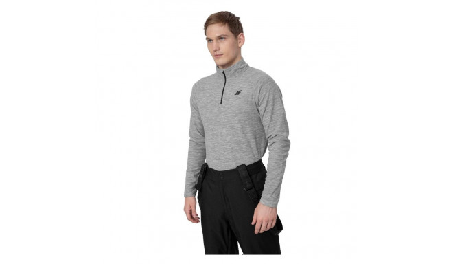 Bluza polarowa męska 4F chłodny jasny szary melanż H4Z22 BIMP010 27M S