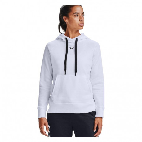 Bluza damska Under Armour Rival Fleece HB Hoodie biała 1356317 100 2XL
