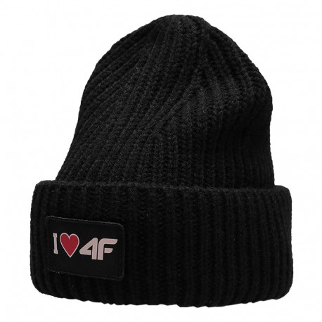 Czapka dla dziewczynki 4F czarna HJZ22 JCAD004 21S