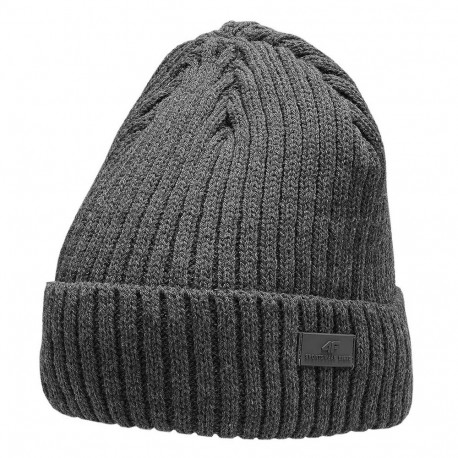 4F meeste müts H4Z22 CAM009 24M L, keskmine hall melanž