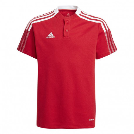 Koszulka dla dzieci adidas Tiro 21 Polo czerwona GM7346 140cm