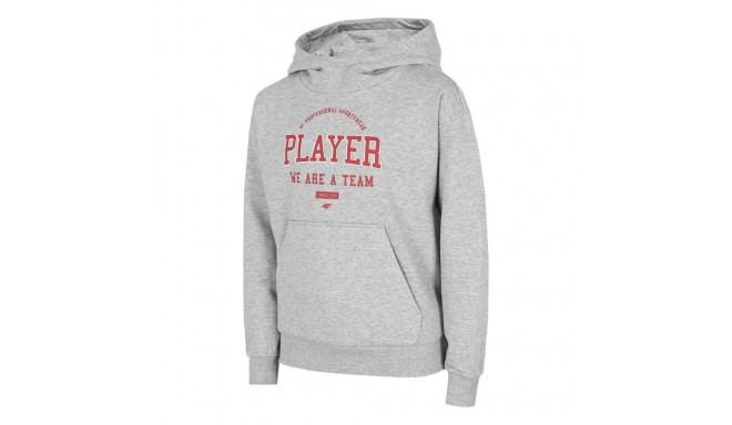 Bluza dla chłopca 4F chłodny jasny szary melanż HJZ22 JBLM006 27M 140cm