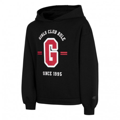 Bluza dla dziewczynki 4F głęboka czerń HJZ22 JBLD004 20S 122/128cm