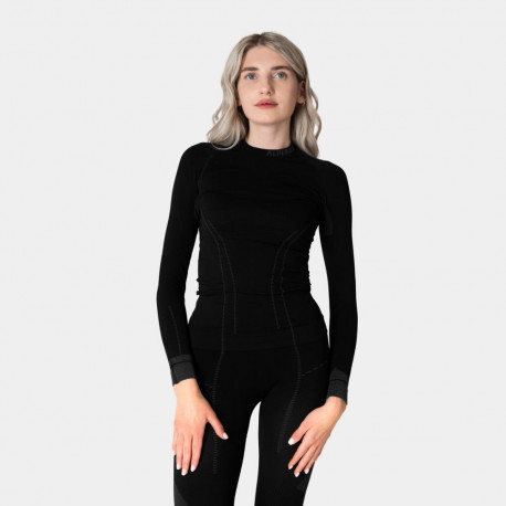 Bluza termoaktywna damska Alpinus Tactical Base Layer czarno-szara GT18362 L
