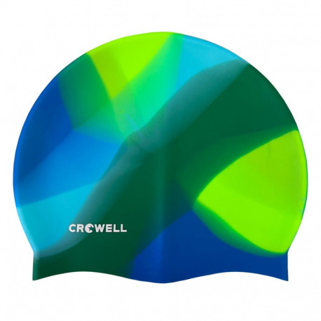 Crowell ujumismüts Multi Flame silikoonist kol.20, roheline-sinine