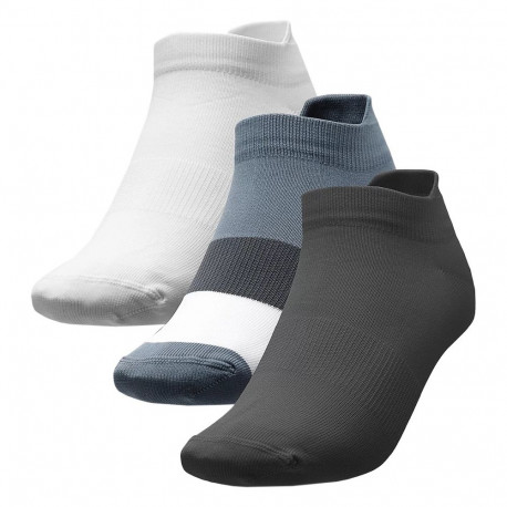 4F naiste sokid H4L22 SOD002 22S+32S+10 35-38, antratsiit, denim, valge