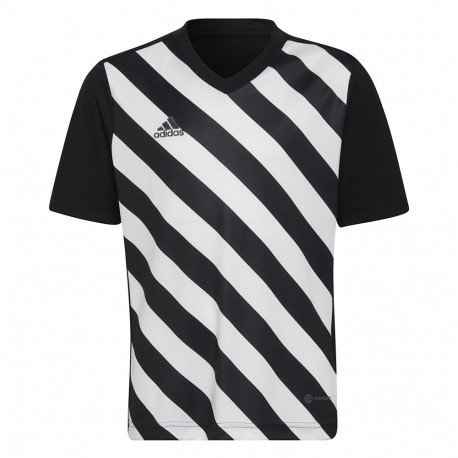 Koszulka dla dzieci adidas Entrada 22 Graphic Jersey czarno-biała HF0123 116cm