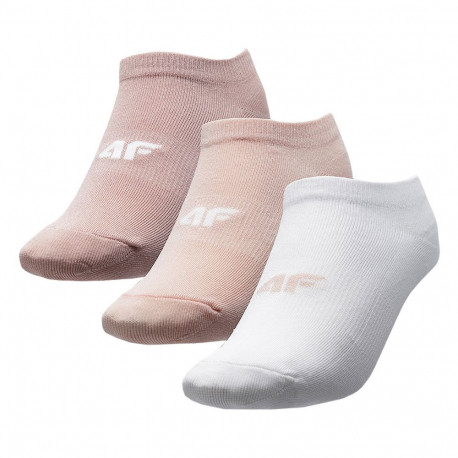 Skarpety damskie 4F biały, kremowy, różowy H4L22 SOD003 10S+12S+54S 35-38