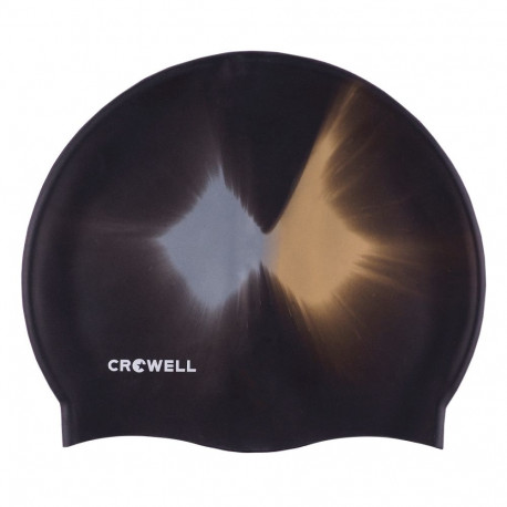 Czepek pływacki silikonowy Crowell Multi Flame czarny kol.08