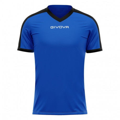 Koszulka Givova Revolution Interlock niebiesko-czarna MAC04 0210 2XL