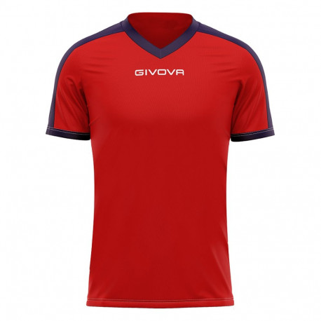 Koszulka Givova Revolution Interlock czerwono-granatowa MAC04 1204 XL