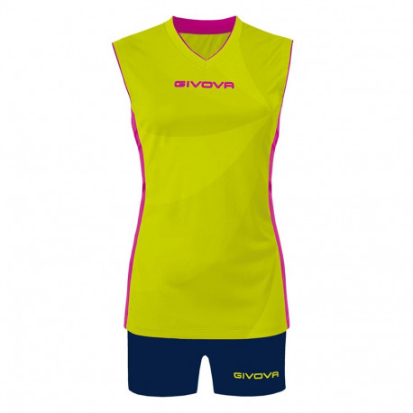 Komplet sportowy Givova Kit Elica KIT C58 żółto-granatowy  M