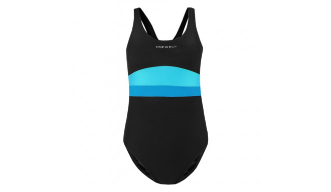 Kostium kąpielowy dla dziewczynki Crowell Swan kol.01 czarno-błękitno-niebieski 116cm