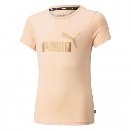 Koszulka dla dzieci Puma ESS+ Logo Tee brzoskwiniowa 587041 91 116cm