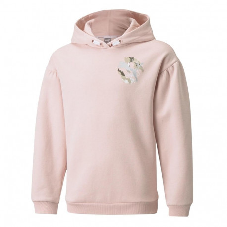 Bluza dla dzieci Puma Alpha Hoodie FL jasnoróżowa 589232 36 116cm