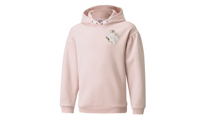 Bluza dla dzieci Puma Alpha Hoodie FL jasnoróżowa 589232 36 128cm
