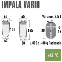 Śpiwór High Peak Impala Vario 165x65x38 cm zielono-limonkowy 23044