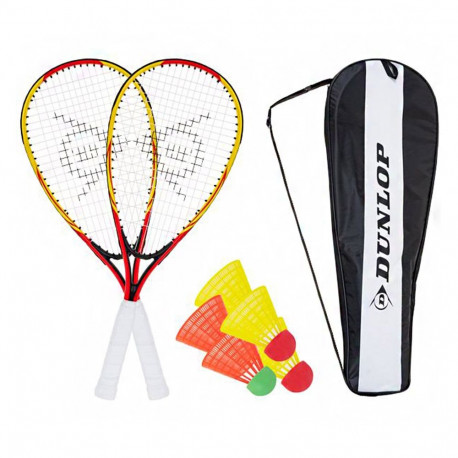Zestaw do Speedmintona Racketball Set Dunlop żólto-czerwone 762091