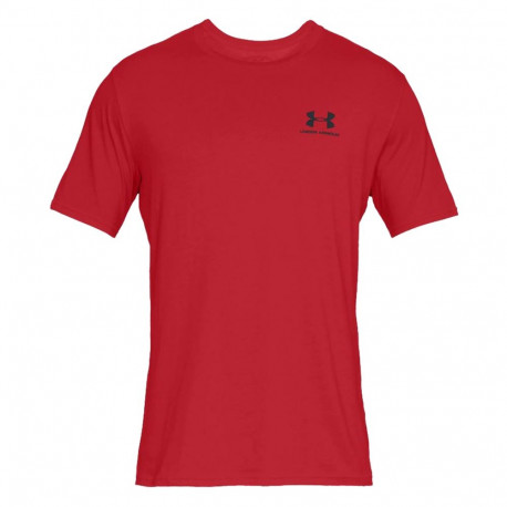 Koszulka męska Under Armour Sportstyle Left Chest SS czerwona 1326799 600 L