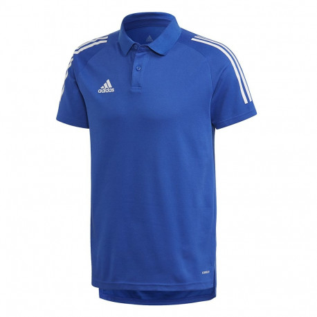 Koszulka męska adidas Condivo 20 Polo niebiesko-biała ED9237 S