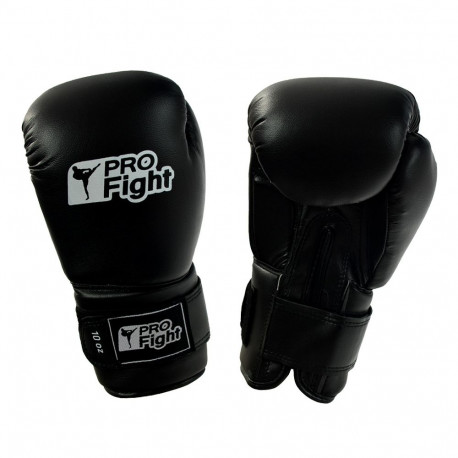 Rękawice bokserskie Profight PVC czarne 14