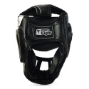 Kask bokserski z kratą Profight 703 PU czarny senior