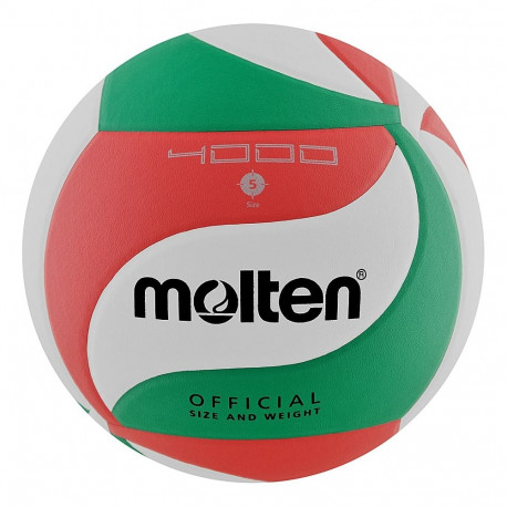 Piłka siatkowa Molten V5M4000-X/DE biało-czerwono-zielona 5