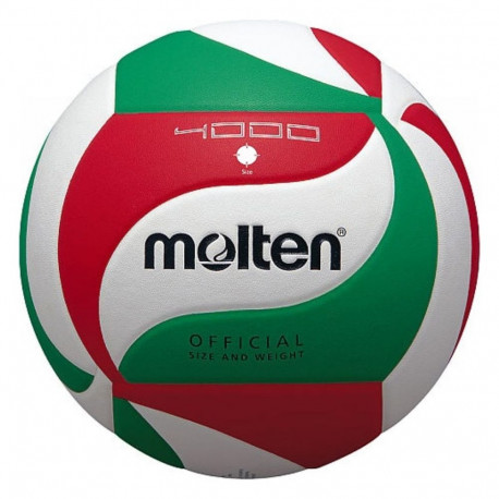 Piłka siatkowa Molten V4M4000 biało-czerwono-zielona 4