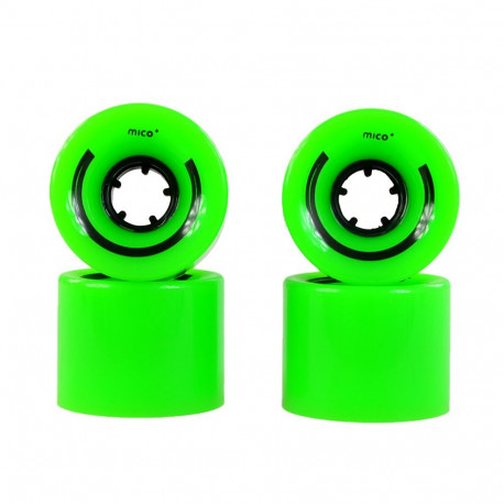 Mico rularattad plastikrula jaoks 60x45mm 4tk, rohelised