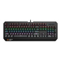 CANYON Hazard GK-6, Wired multimedia gaming keyboard with lighting effect, 108pcs rainbow LED, Numbe