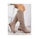 S.Barski W OLI245 beige suede boots (36)